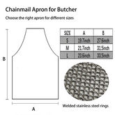 Chainmail Apron for Butcher Cut Resistant Food Grade Adjustable Strap x-chainmail
